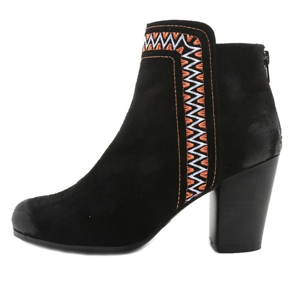 Black Aztec booties